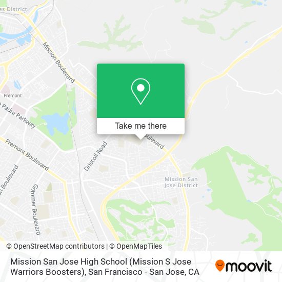 Mapa de Mission San Jose High School (Mission S Jose Warriors Boosters)