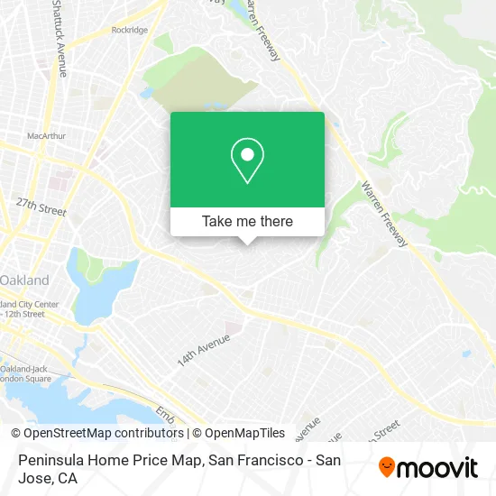 Peninsula Home Price Map map