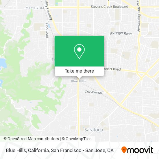 Blue Hills, California map