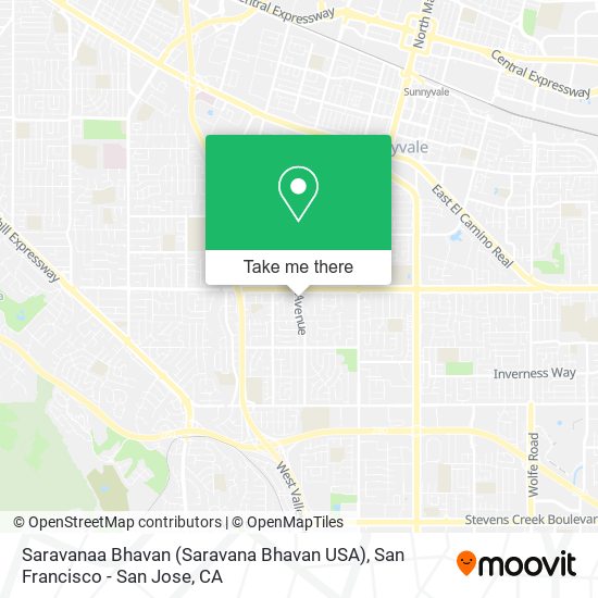Mapa de Saravanaa Bhavan (Saravana Bhavan USA)