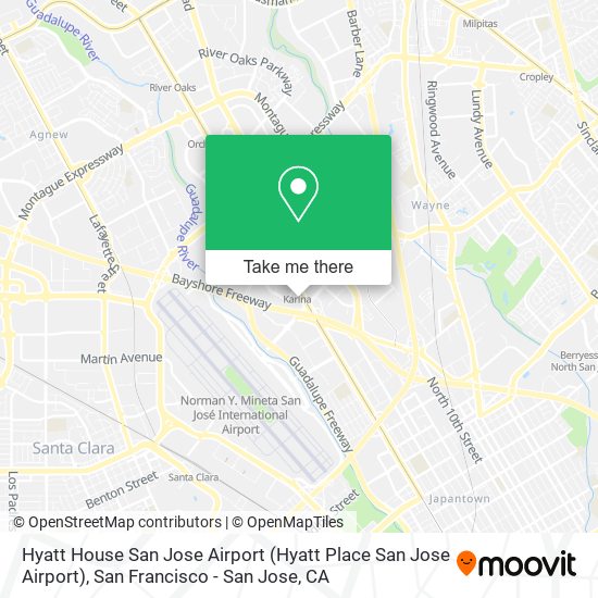 Mapa de Hyatt House San Jose Airport