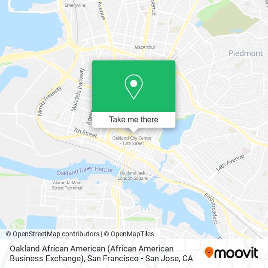 Mapa de Oakland African American (African American Business Exchange)