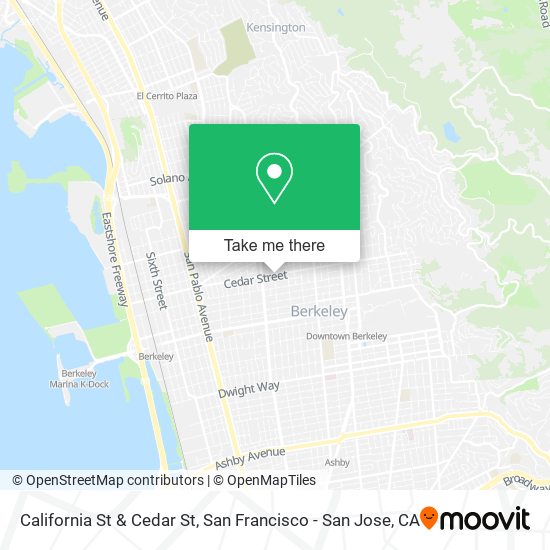 Mapa de California St & Cedar St