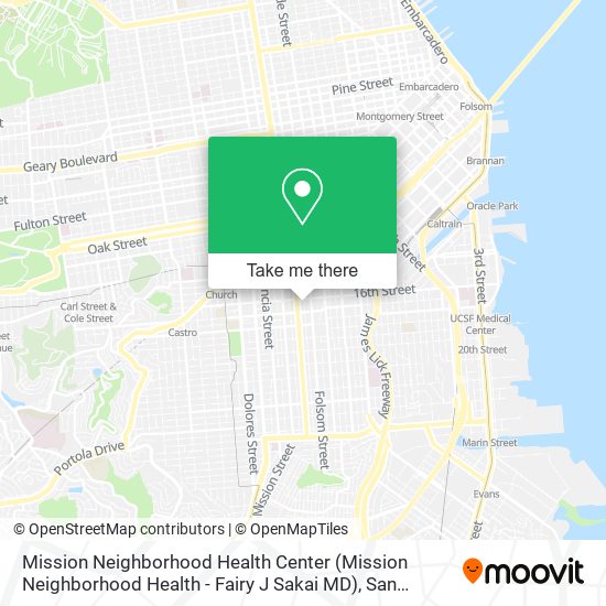 Mapa de Mission Neighborhood Health Center (Mission Neighborhood Health - Fairy J Sakai MD)