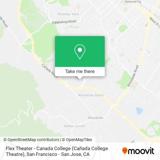 Mapa de Flex Theater - Canada College (Cañada College Theatre)