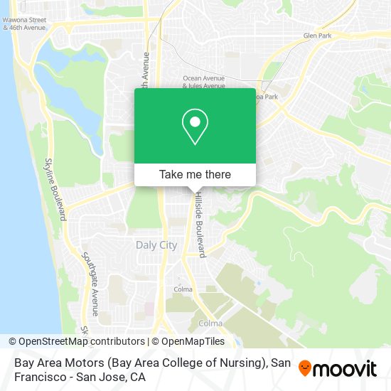 Bay Area Motors (Bay Area College of Nursing) map