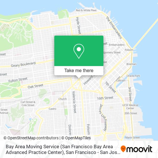 Bay Area Moving Service (San Francisco Bay Area Advanced Practice Center) map