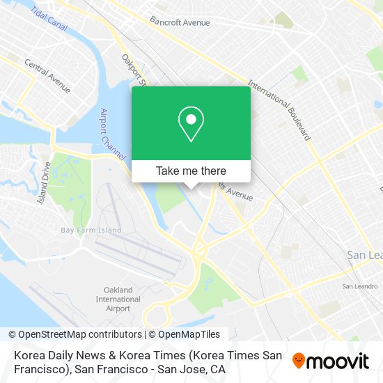 Mapa de Korea Daily News & Korea Times (Korea Times San Francisco)