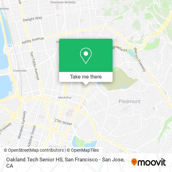 Mapa de Oakland Tech Senior HS