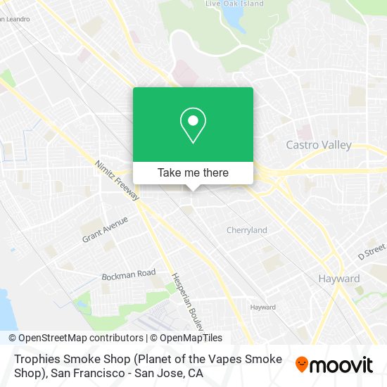 Trophies Smoke Shop (Planet of the Vapes Smoke Shop) map