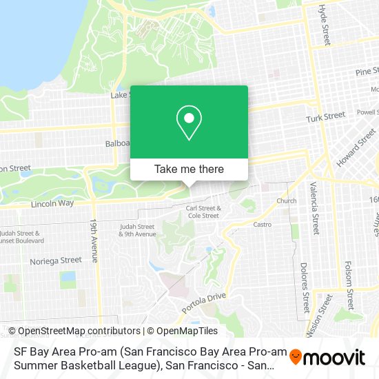 SF Bay Area Pro-am (San Francisco Bay Area Pro-am Summer Basketball League) map