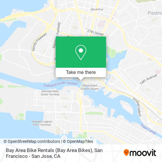 Mapa de Bay Area Bike Rentals (Bay Area Bikes)