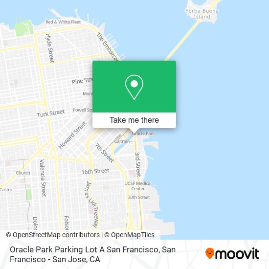 Mapa de Oracle Park Parking Lot A San Francisco
