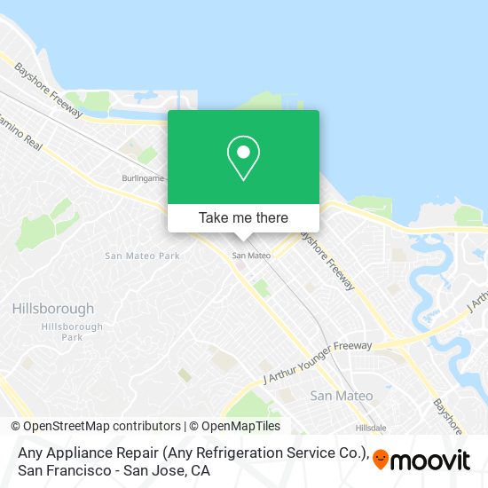 Any Appliance Repair (Any Refrigeration Service Co.) map
