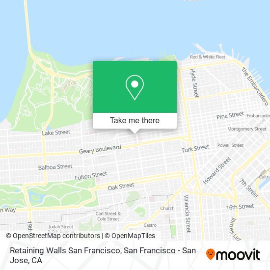 Mapa de Retaining Walls San Francisco