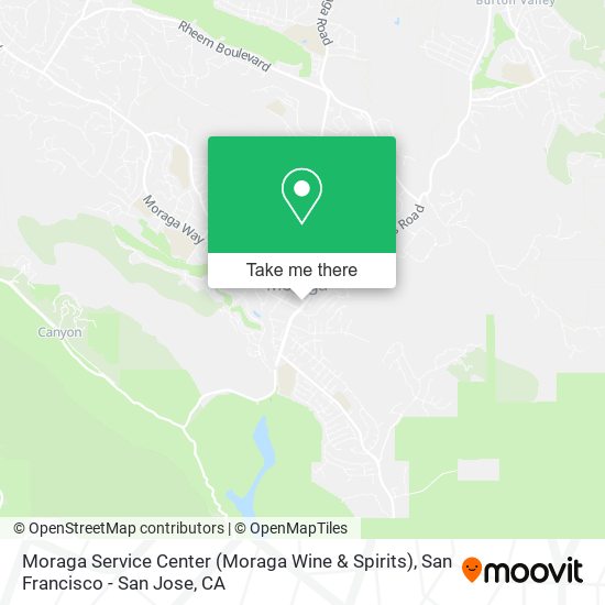 Moraga Service Center (Moraga Wine & Spirits) map