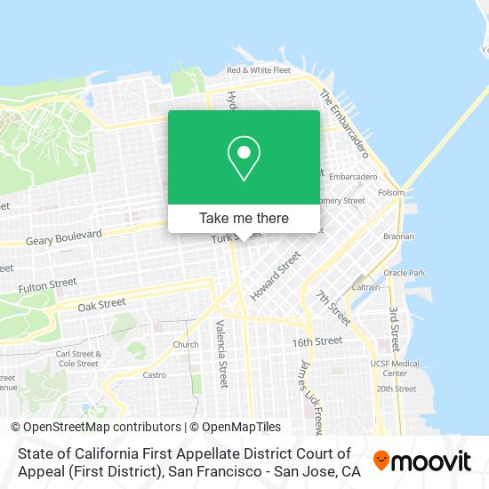 Mapa de State of California First Appellate District Court of Appeal (First District)