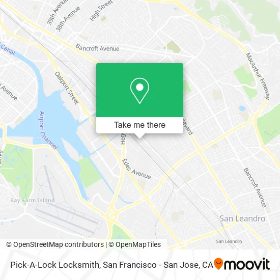 Mapa de Pick-A-Lock Locksmith