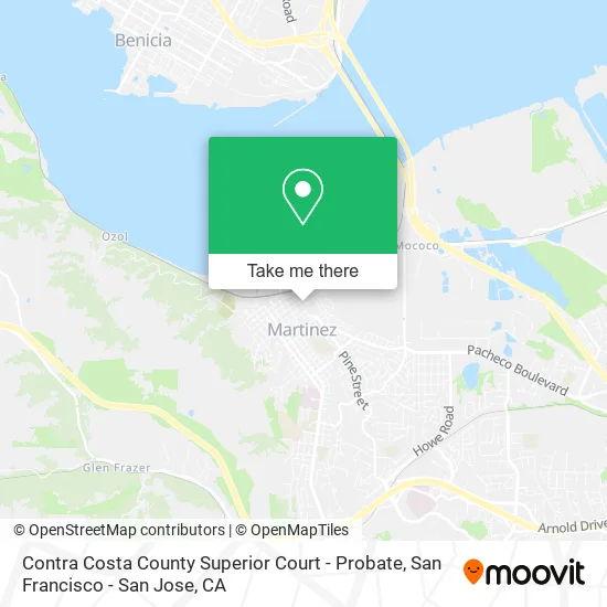 Contra Costa County Superior Court - Probate map