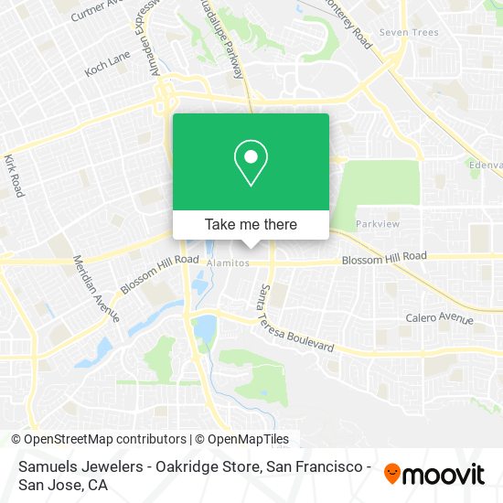 Samuels Jewelers - Oakridge Store map