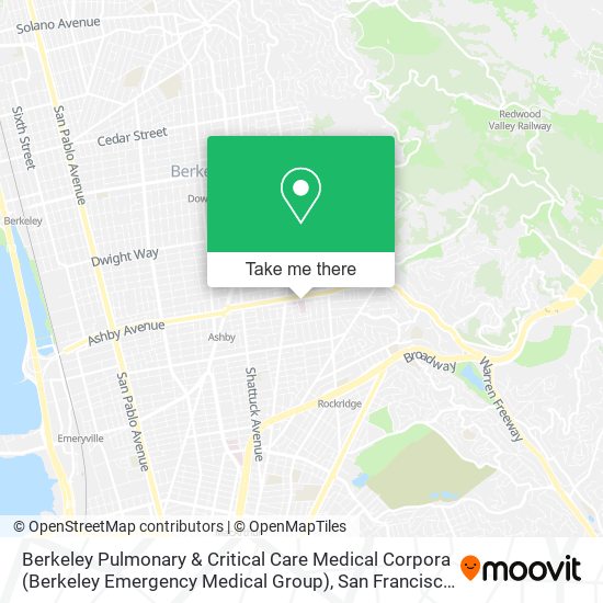 Berkeley Pulmonary & Critical Care Medical Corpora (Berkeley Emergency Medical Group) map