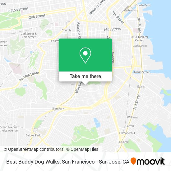 Best Buddy Dog Walks map