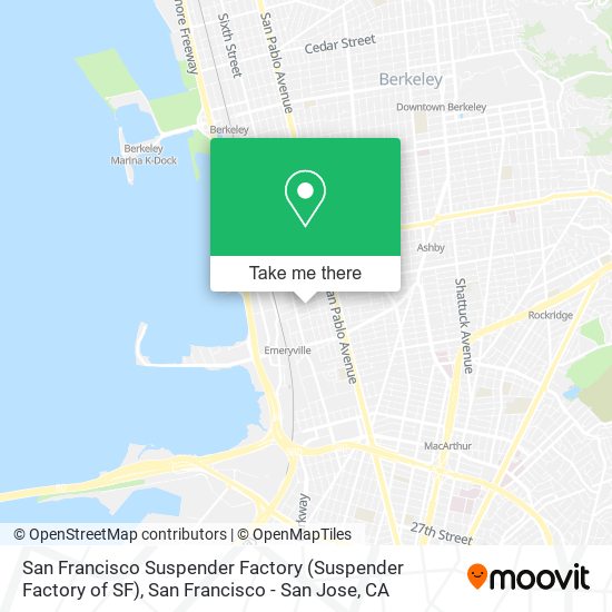 Mapa de San Francisco Suspender Factory (Suspender Factory of SF)