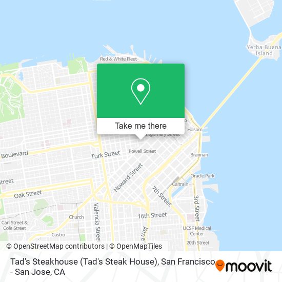 Mapa de Tad's Steakhouse (Tad's Steak House)
