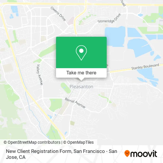 New Client Registration Form map