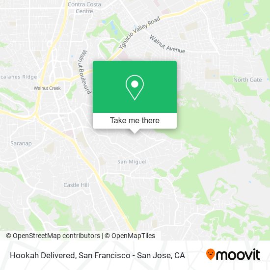 Hookah Delivered map