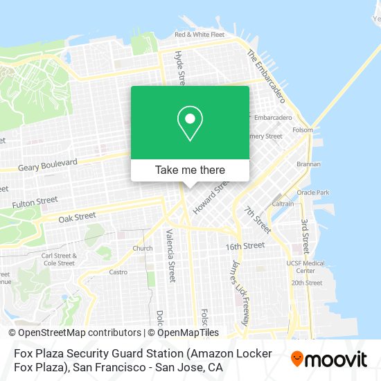 Fox Plaza Security Guard Station (Amazon Locker Fox Plaza) map