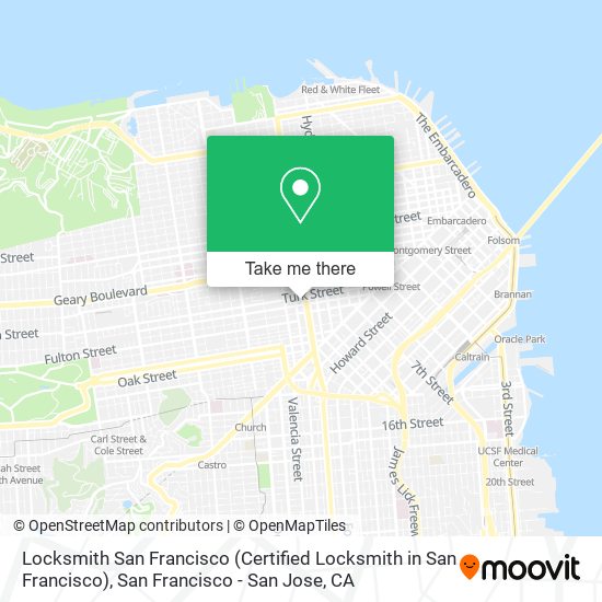 Mapa de Locksmith San Francisco (Certified Locksmith in San Francisco)