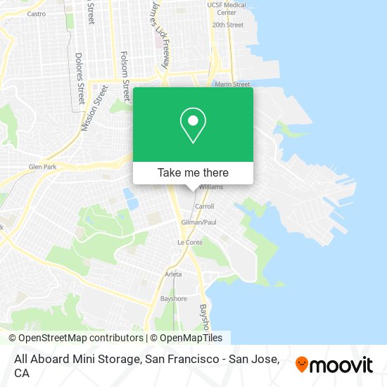 Mapa de All Aboard Mini Storage