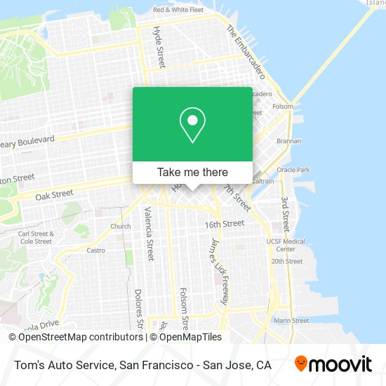 Mapa de Tom's Auto Service