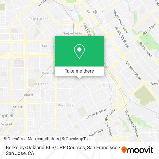 Berkeley / Oakland BLS / CPR Courses map