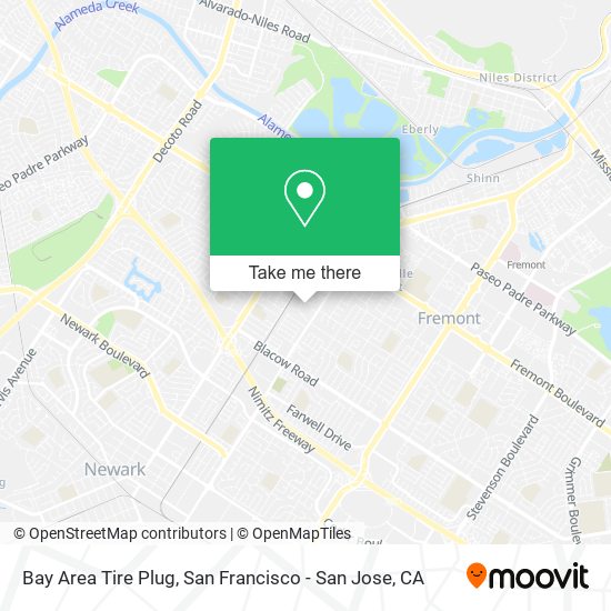 Bay Area Tire Plug map