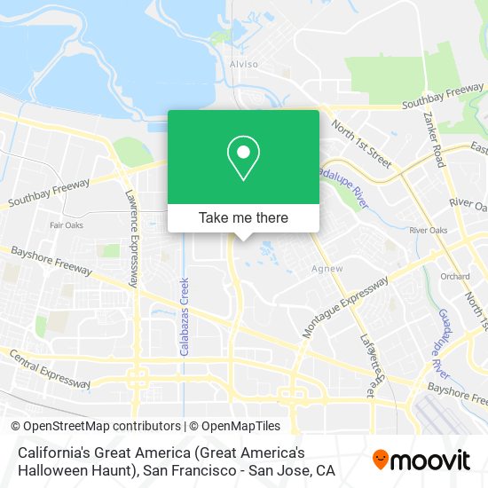 California's Great America (Great America's Halloween Haunt) map