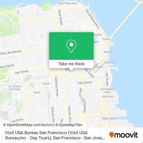 Mapa de Visit USA Bureau San Francisco (Visit USA Bureau,Inc. - Day Tours)