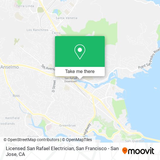 Licensed San Rafael Electrician map
