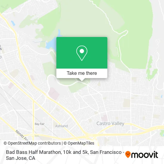 Bad Bass Half Marathon, 10k and 5k map