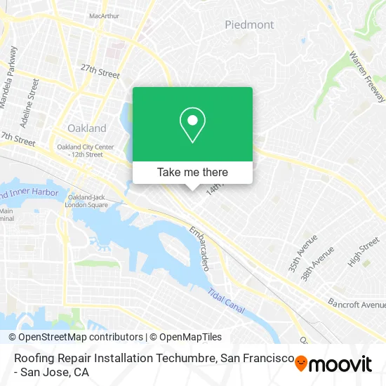 Roofing Repair Installation Techumbre map