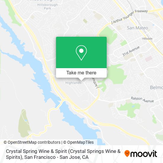 Crystal Spring Wine & Spirit (Crystal Springs Wine & Spirits) map