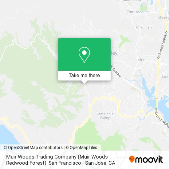 Muir Woods Trading Company (Muir Woods Redwood Forest) map