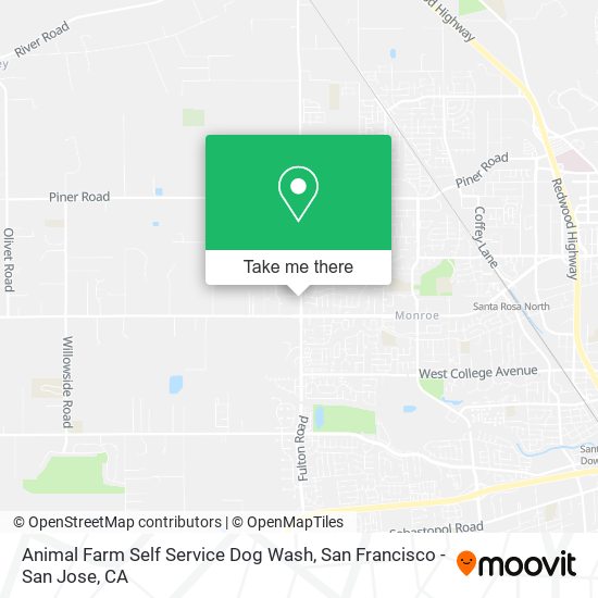 Animal Farm Self Service Dog Wash map
