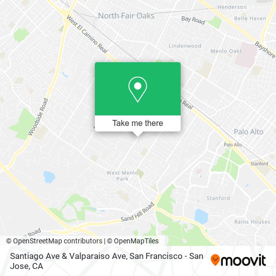 Mapa de Santiago Ave & Valparaiso Ave