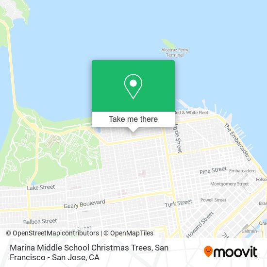 Marina Middle School Christmas Trees map