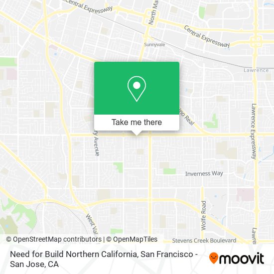 Mapa de Need for Build Northern California