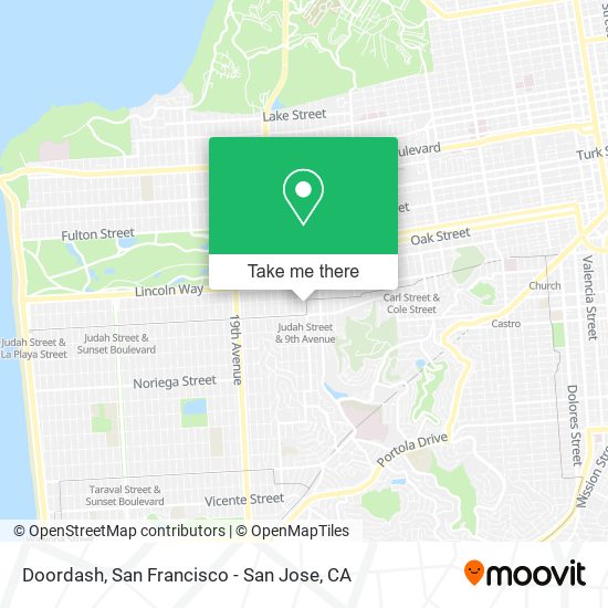 Mapa de Doordash