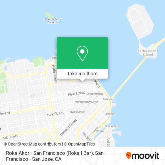 Mapa de Roka Akor - San Francisco (Roka I Bar)