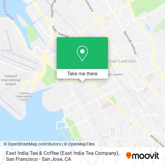 East India Tea & Coffee map